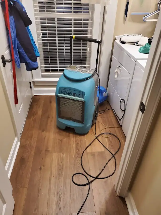 Commercial dehumidifier deployed for Flood Damage Cleanup in Edison